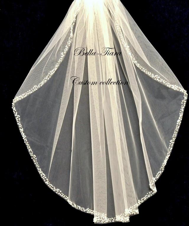 full length veil with crystals