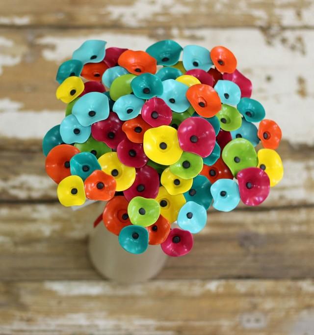 Colorful Bridal Bouquet/Flower Girl/Alternative Bouquet/Artificial