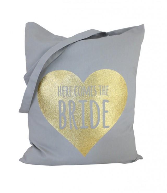Wedding Tote Bag 'Here Comes The BRIDE' Or 'BRIDE' Tote Bag, Bride To