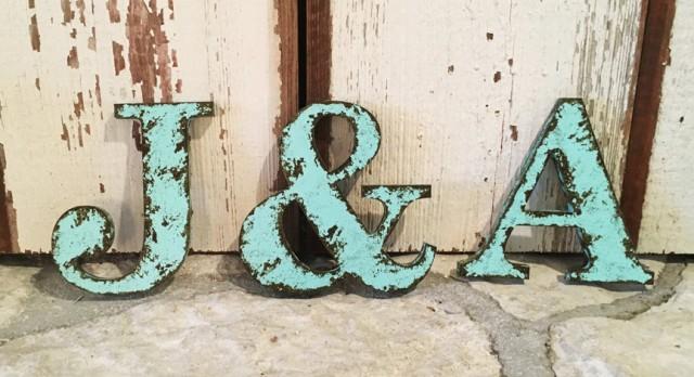 Rustic Letter 9 5 Tall Name Personalize Ampersand Cottage Country