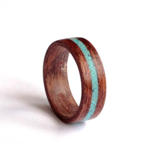 In The Midst Of The Waters Bloodwood Turquoise Titanium Wedding Rings Minter And Richter Designs