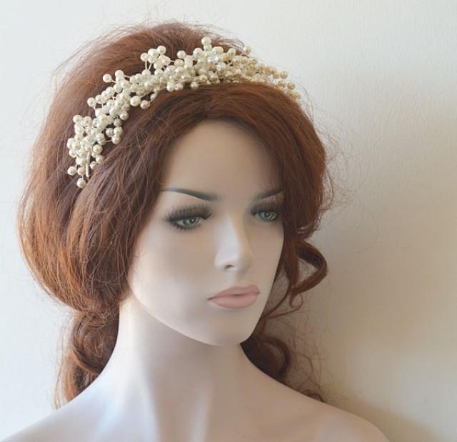 Bridal Pearl Tiara Wedding Pearl Tiaras Wedding Hair Accessories Bridal Headpiece Bridal 