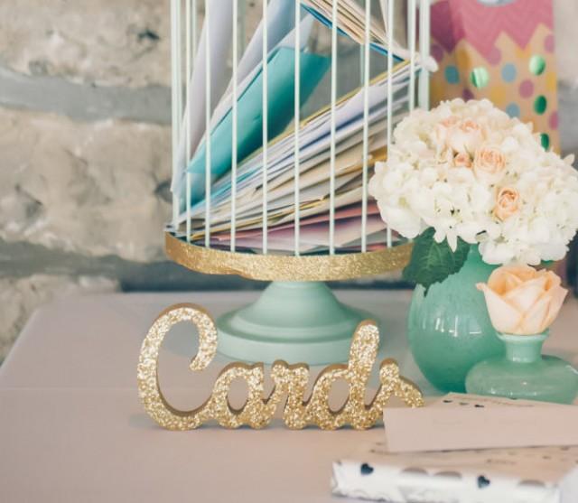 Wedding Card Sign For Card Table Freestanding Cards Wooden