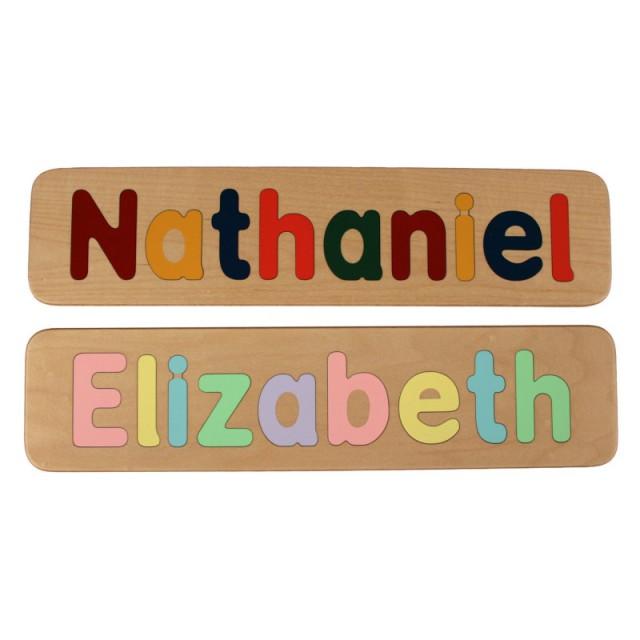kids wooden name puzzle