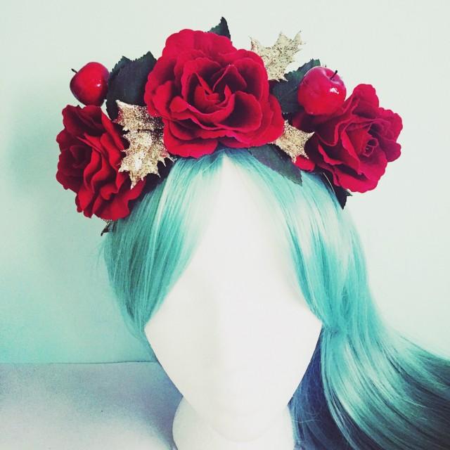 red white blue flower crown