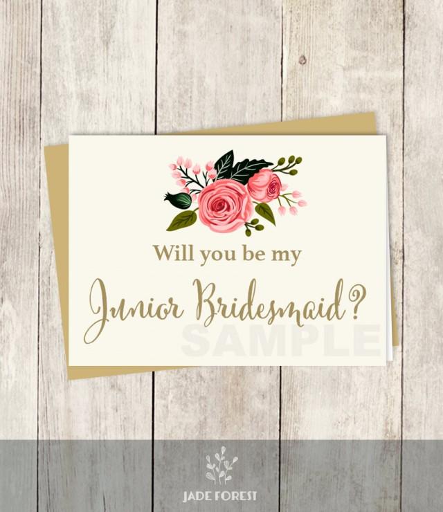 Be My Junior Bridesmaid // Will You? // Wedding Card DIY