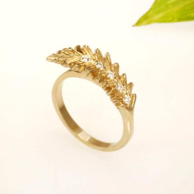 14K Gold Engagement Ring, Diamond Engagement, Delicate Ring, Diamond