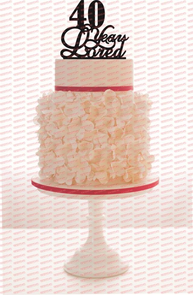 40th Birthday/Anniversary Cake Topper Personalized 40