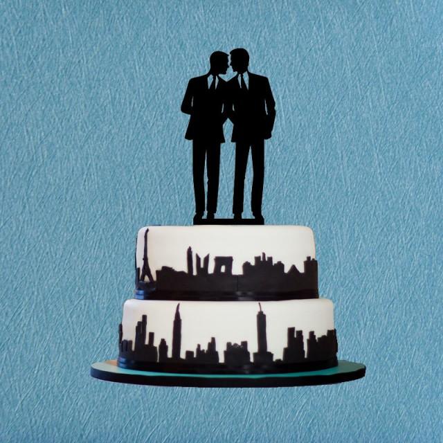 Gay Wedding Cake Toppersame Sex Cake Topperunique Wedding Cake Topper Gay Silhouettemodern 6151