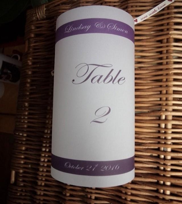 Wedding Table Numbers, Place Cards, Table Numbers, Flameless Candles, Luminaires, Personalised