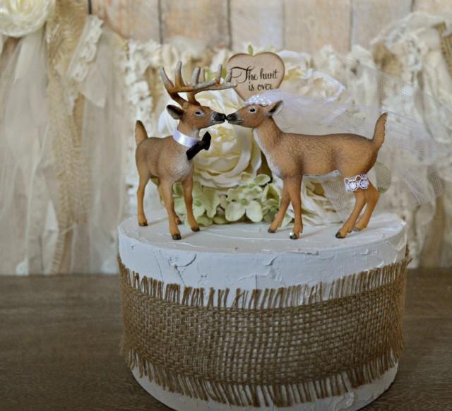 Deerhuntingweddingcake TopperbridegroomMr And Mrscamouflagecamo