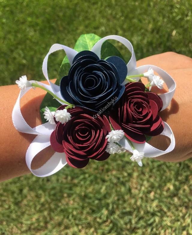 Paper Flower Wrist Corsage/ Bridal Bouquet // Kusudama Origami Bouquet