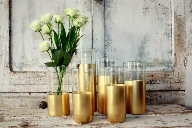 gold wedding table decorations