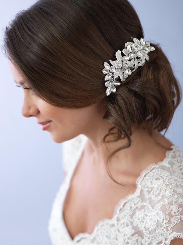 Wedding Hair Clip, Rhinestone Hair Clip, Crystal Clip, Bridal Hair Clip