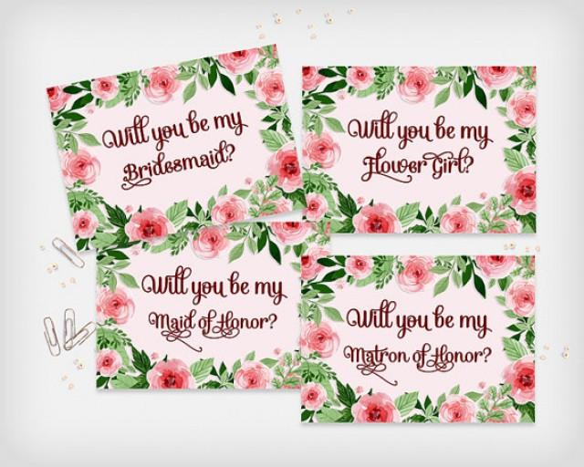 Will You Be My Bridesmaid? Maid Of Honor, Matron Of Honor, Printable ...