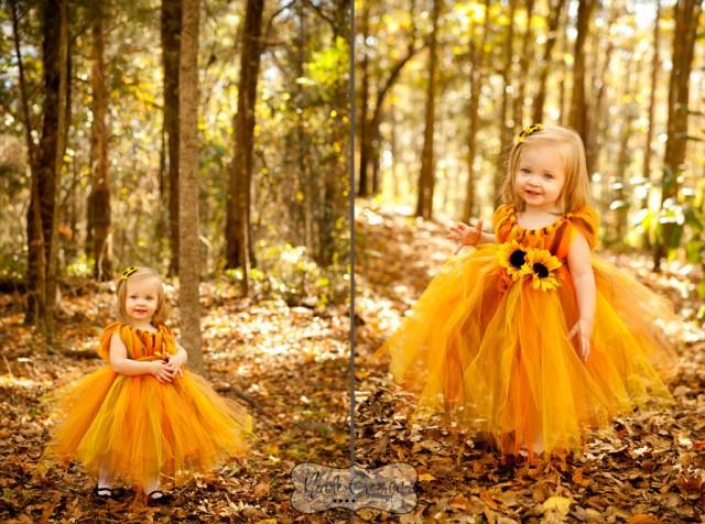 autumn flower girl dresses