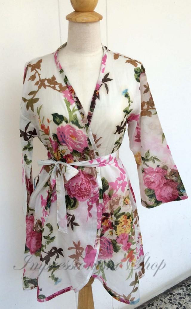 Bridal Robe, Wedding Robe Beautiful Long Sleeve, Bridesmaids Gift, White Ivory Color, Robe, Maid