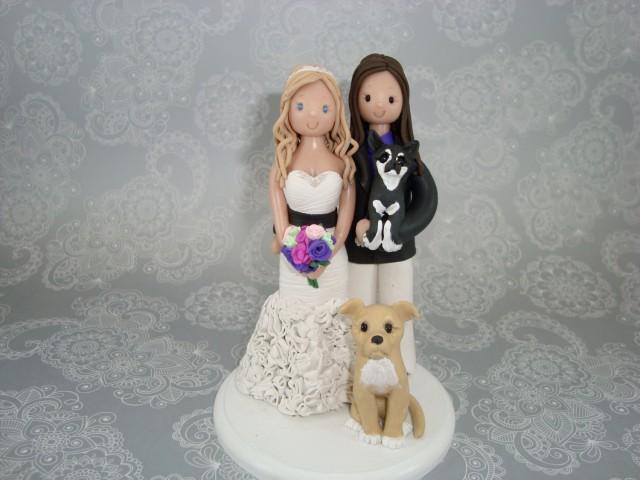 Unique Cake Toppers Customized Handmade Same Sex Wedding Cake Topper 2639823 Weddbook