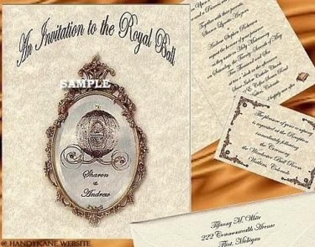 Regal Cinderella Fairy Tale Favors Quinceanera Wedding Invites