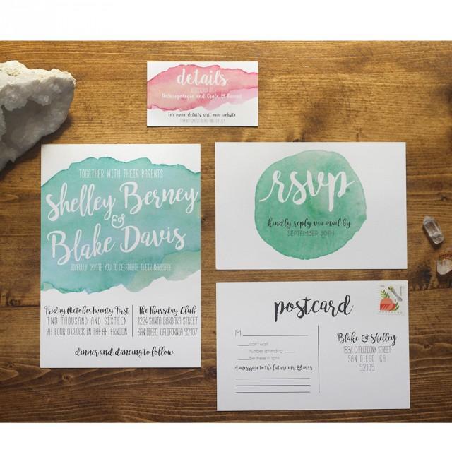 Printable Watercolor Wedding Invitation Suite 2642090