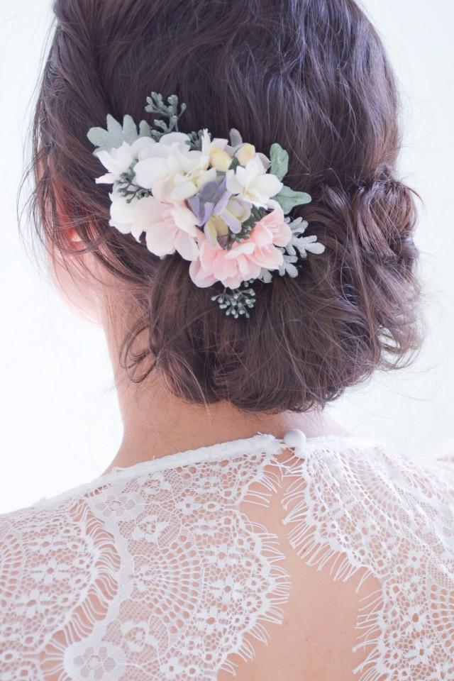 Flower Hair Clip, Pink Hair Flowers, Floral Hair Pin, Pink Hair Clip ...