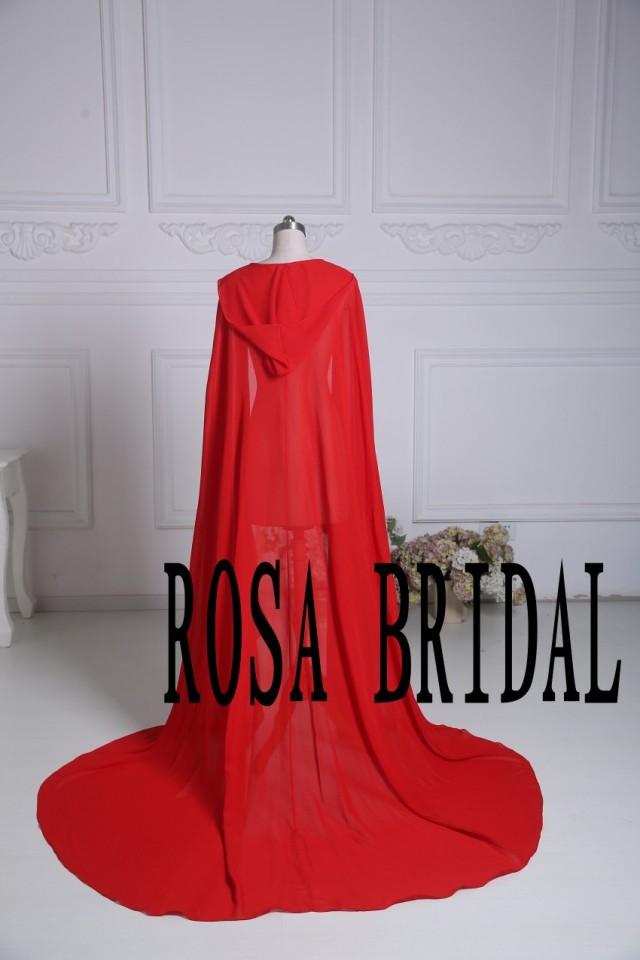 red chiffon cape