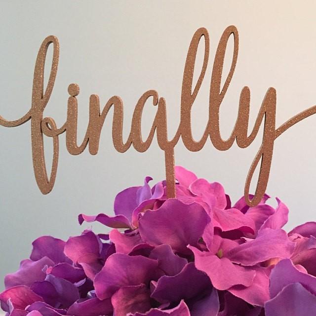 Finally Cake Topper, Wedding Cake Topper, Funny Wedding Cake Topper