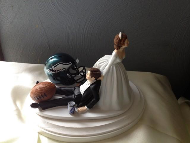 Philadelphia Eagles Wedding Cake Topper Bridal Funny Football Team Philadelphia Eagles Wedding Cake Topper Bridal Funny Football Team