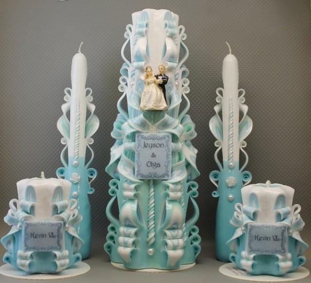 Unity Candle Set, Candles For Weddings, Wedding Candles, Carved Candles