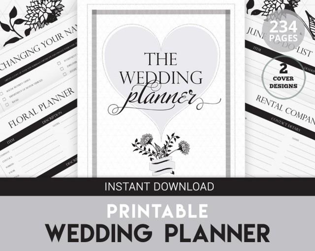 Wedding Planner Printable Diy Wedding Organizer Printable