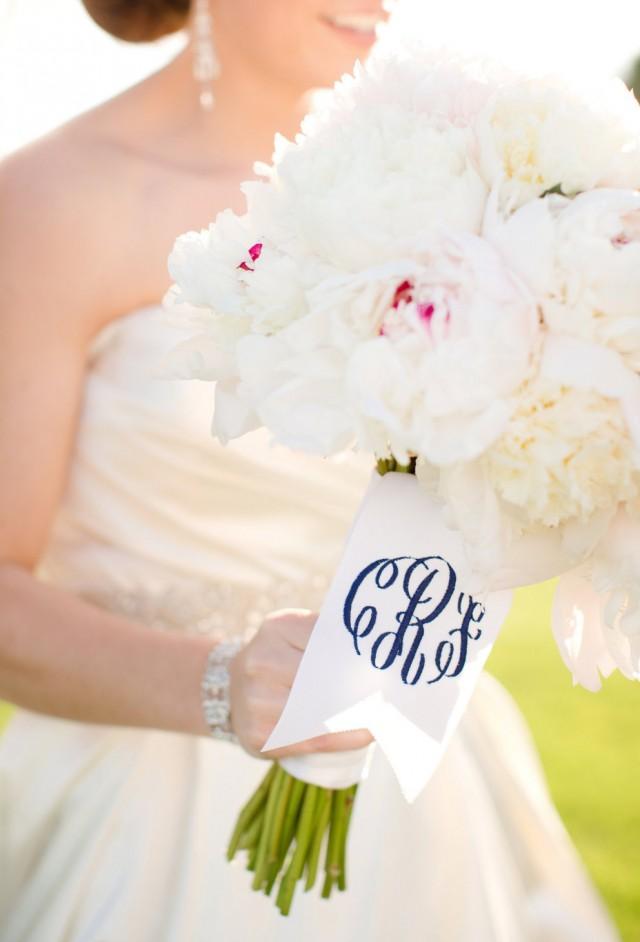 monogram ribbon weddings