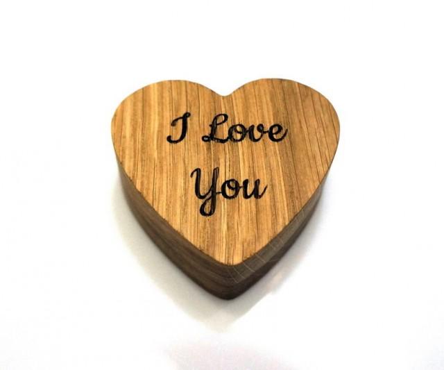 Personalized Heart Shaped Jewelry Box Valentines Day Love Gift Box Be My Valentine!! Handcrafted Keepsake Laser Engraved Wooden Ring Box