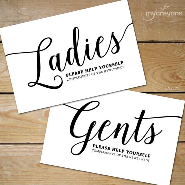 Printable Bathroom Signs Wedding Bathroom Basket Sign Printable 