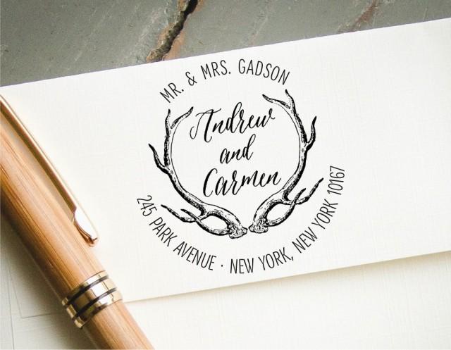 Return Address Stamp Calligraphy Save The Date Wedding Stamp Save The Date Wedding