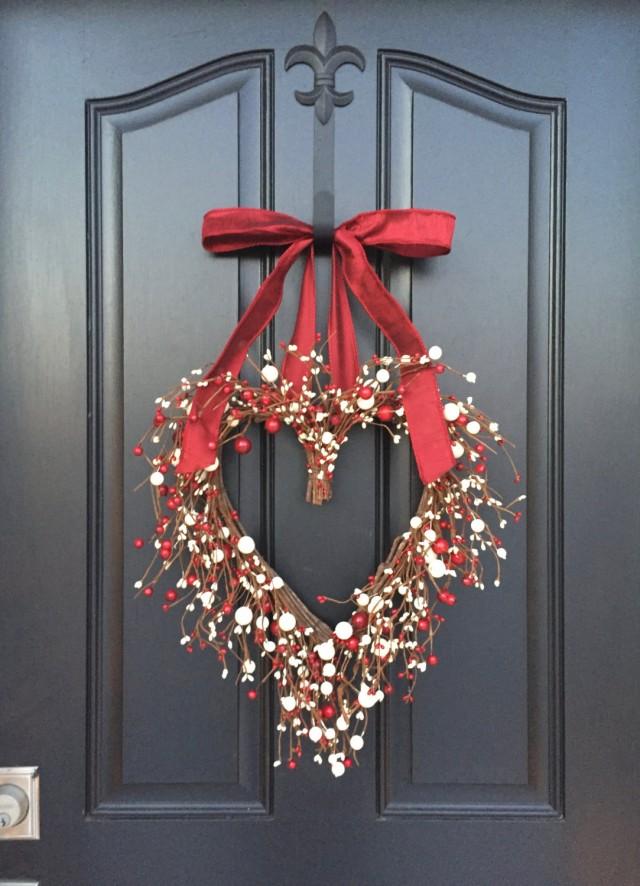 Valentine Wreath Valentines Day Decor Valentines Gift