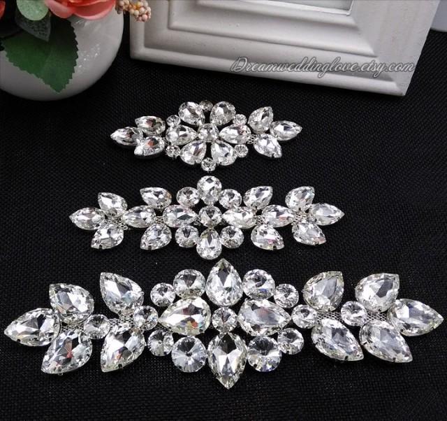 Rhinestone Applique, Crystal Applique,bridal Belt, Children Sash