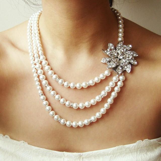 Bridal Necklace, Art Deco Wedding 