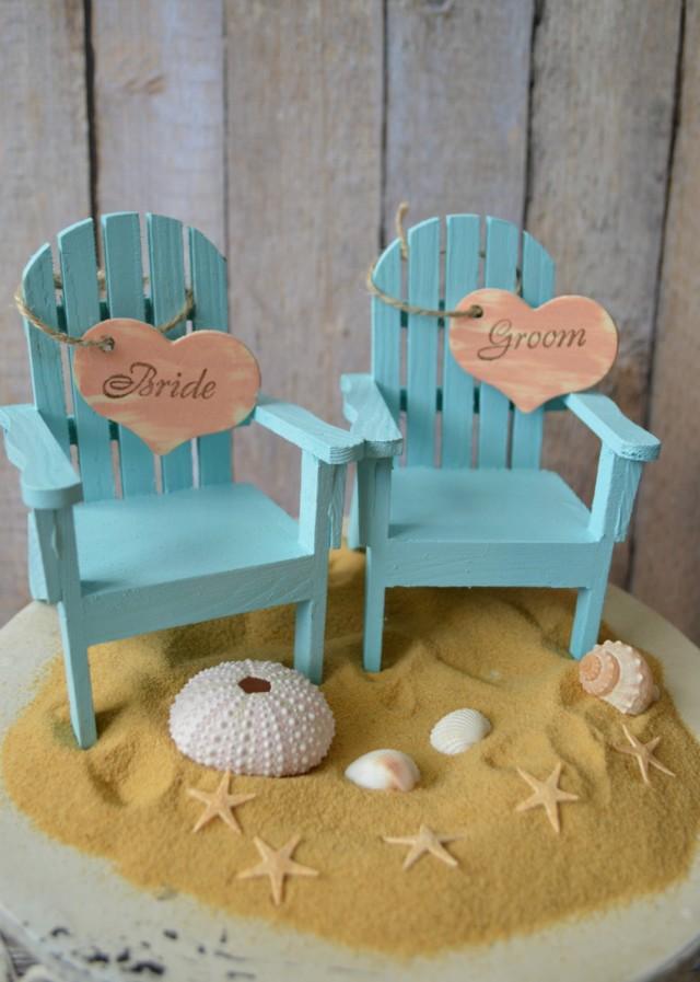 Beach Chairsbeachweddingcake TopperbridegroomchairsdestinationminiatureMr And Mrs