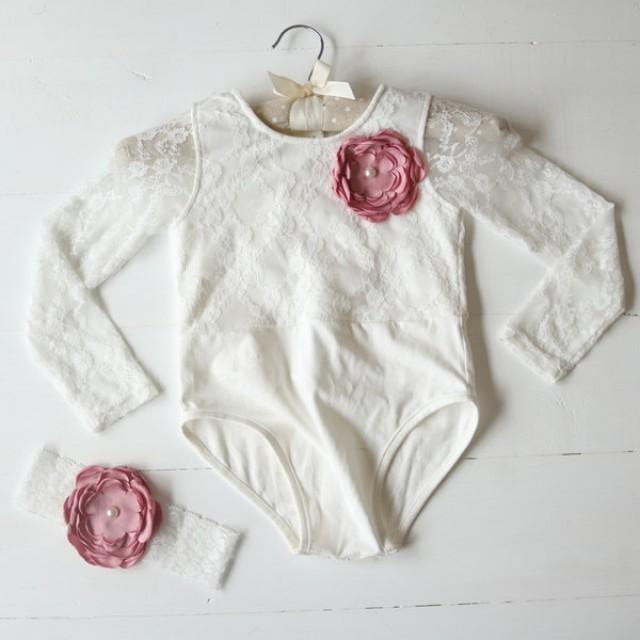 long sleeve lace leotard child