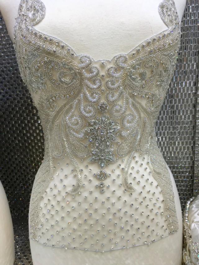 Wedding Gown Beaded Embroidery/ Bridal Gown Applique/bridal Embroidery 2656805 Weddbook