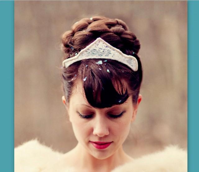 Wedding Hairpiece Bun Hair Style Accessory Large Bridal Hair Piece