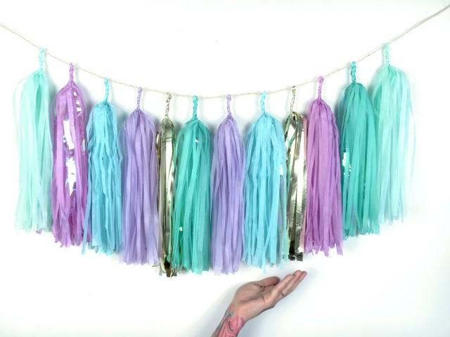 purple tassel garland