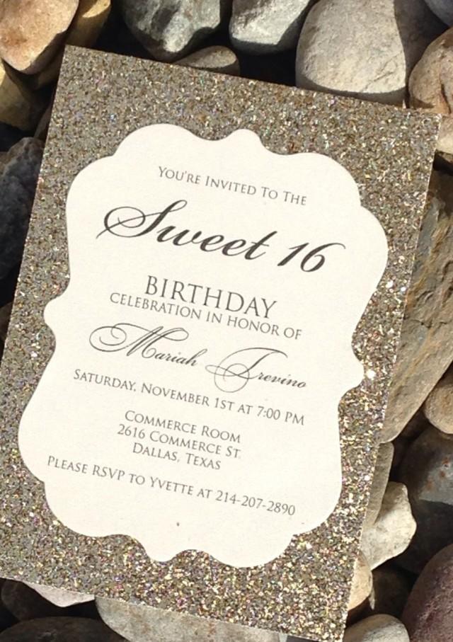 Sweet 16 Birthday Invitation, Sweet 16 Invitation, Quinceanera