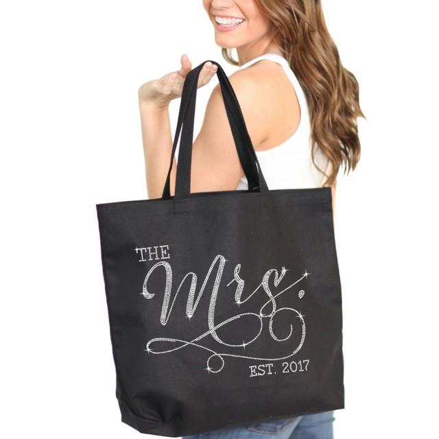 Mrs Bag Bride Tote Jumbo Brides Tote Bridal Shower T Bachelorette Party Engagement 