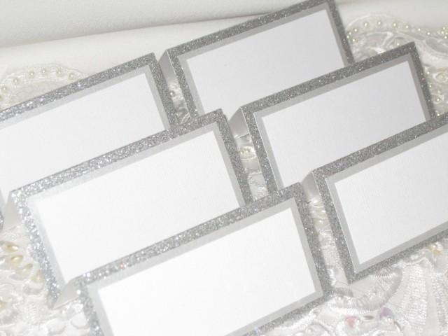 Silver Glitter Blank Tented Place Cards Escort Cards Name Cards Silver Glitter Blank Tented Place Cards Escort Cards Name Cards