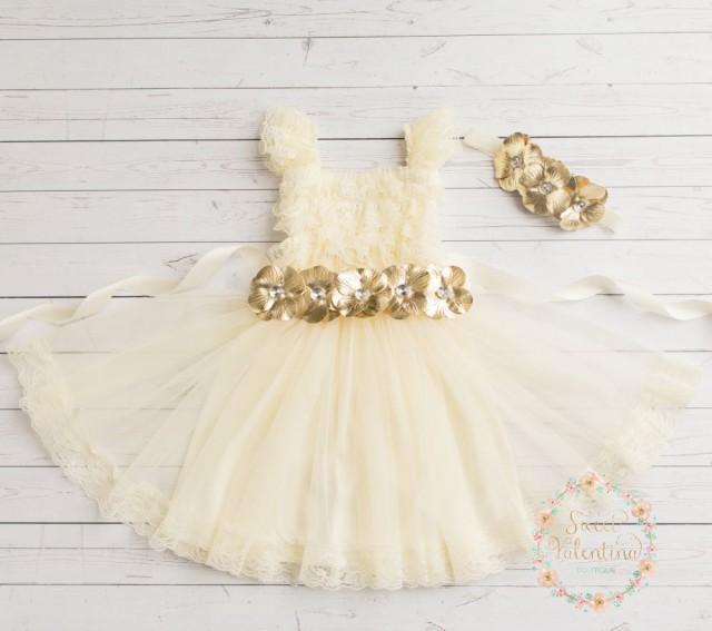 gold baby dress