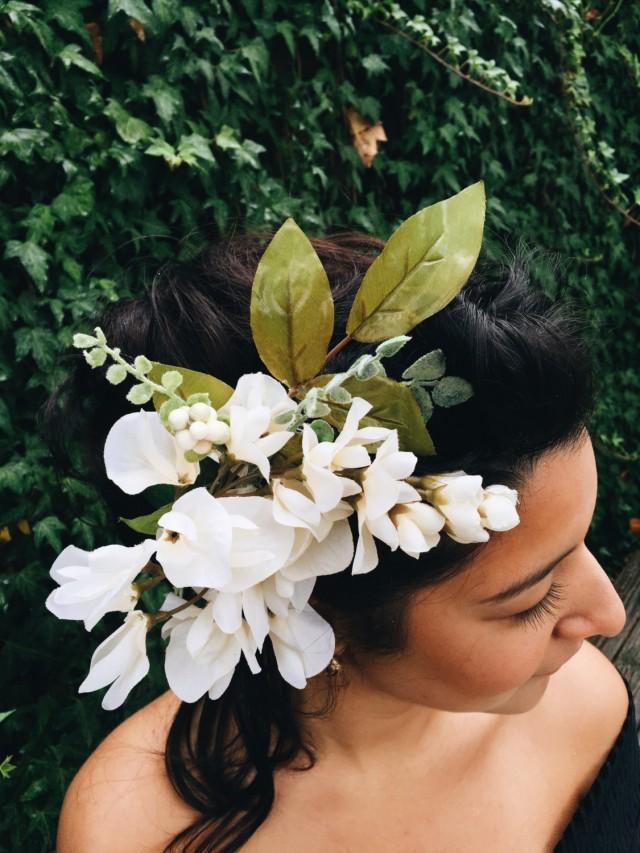 flower comb with veil