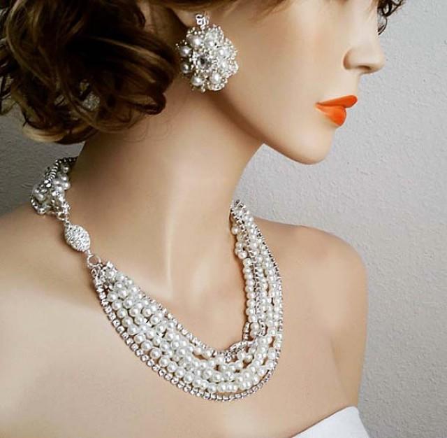 Vintage pearl hot sale bridal jewelry