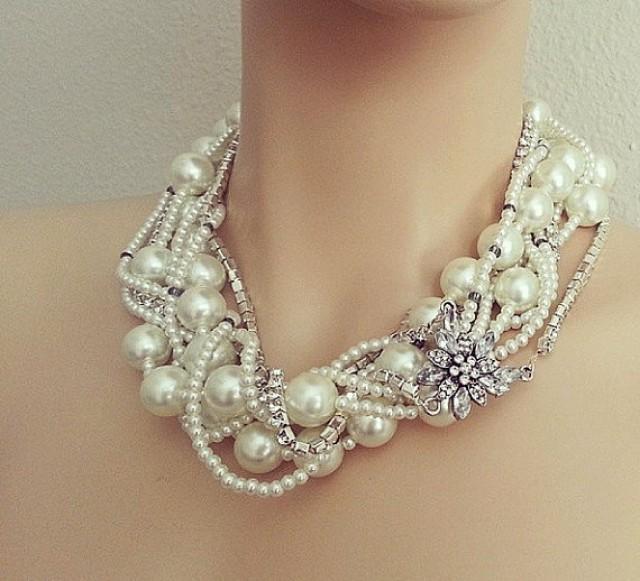Bridal Statement Necklace, Wedding 