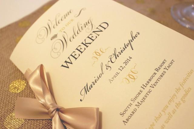 Welcome Wedding Booklet Gold Wedding Programs Wedding Welcome